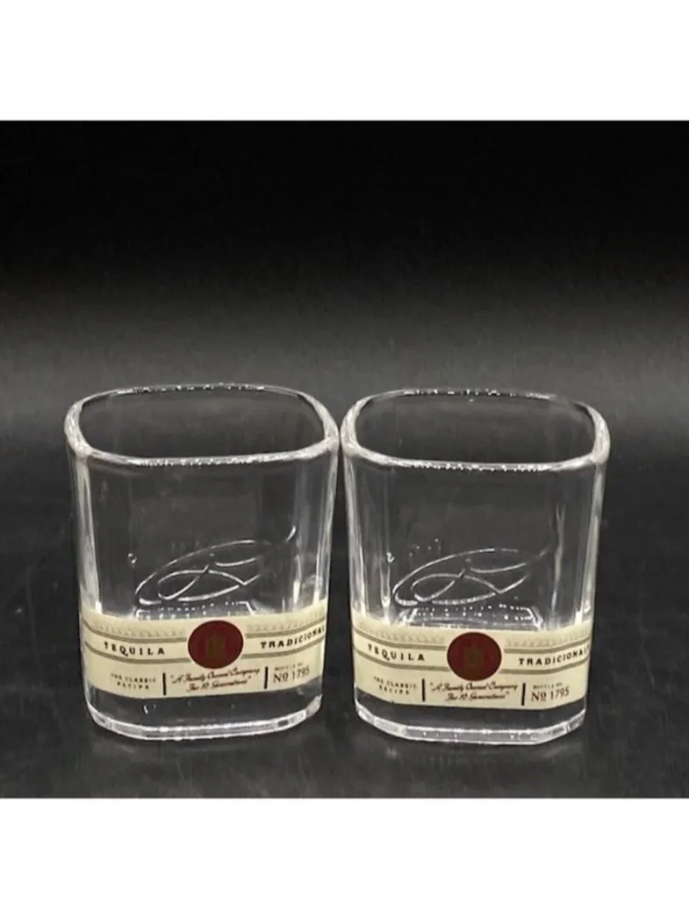 LOT 2 Jose Cuervo Tradicional Tequila Shot Glass no. 1975